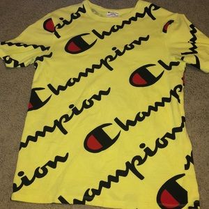 yellow champion tee